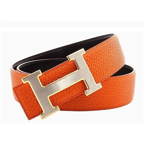 orange Hermes belt men